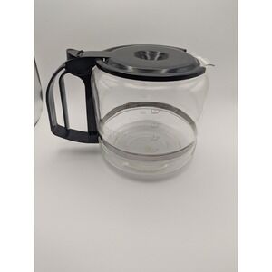 Glass Coffee Pot Carafe Replacement Black Lid Handle 12 Cup Glass Made in USA‎